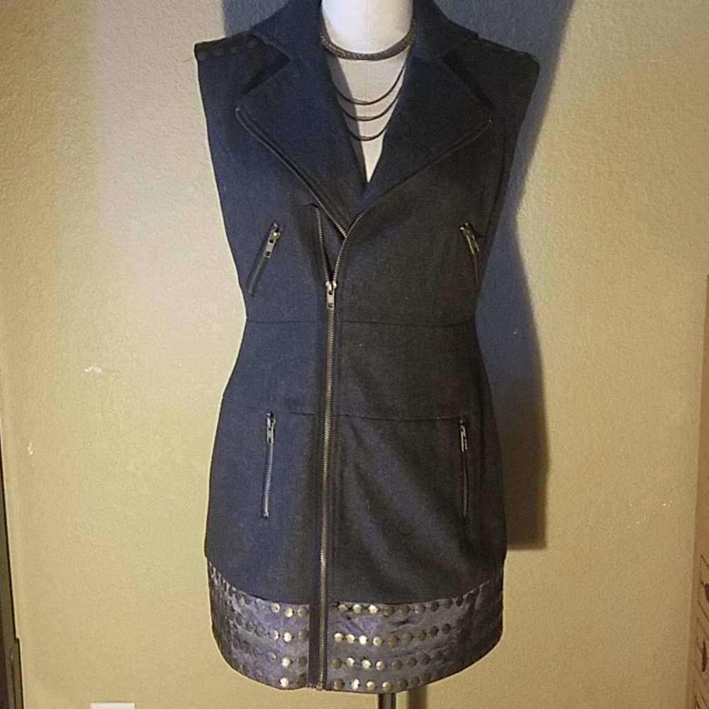 Edgy chic charcoal dress/coat from forever 21